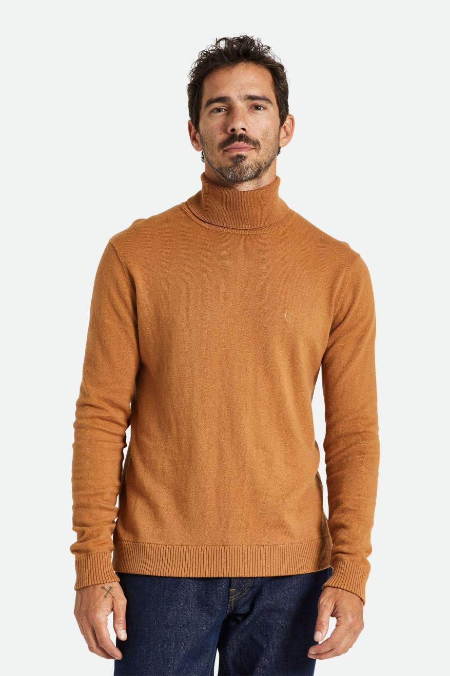 Brixton Reserve Cashmere L/S Turtleneck Férfi Kötöttáru Barna | EPLK-79645