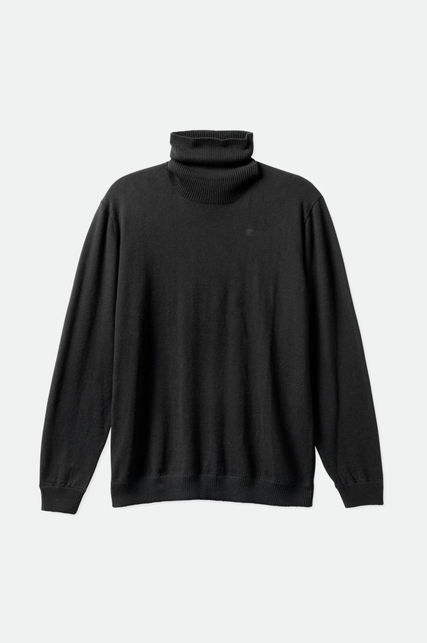 Brixton Reserve Cashmere L/S Turtleneck Férfi Kötöttáru Fekete | YMDF-76940