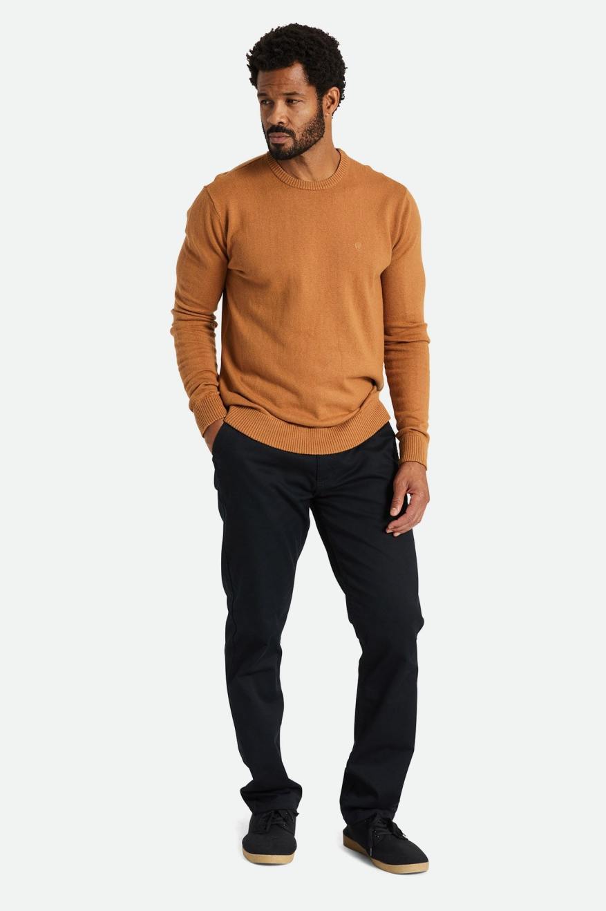 Brixton Reserve Cashmere Pulóver Férfi Kötöttáru Barna | VQIB-70248