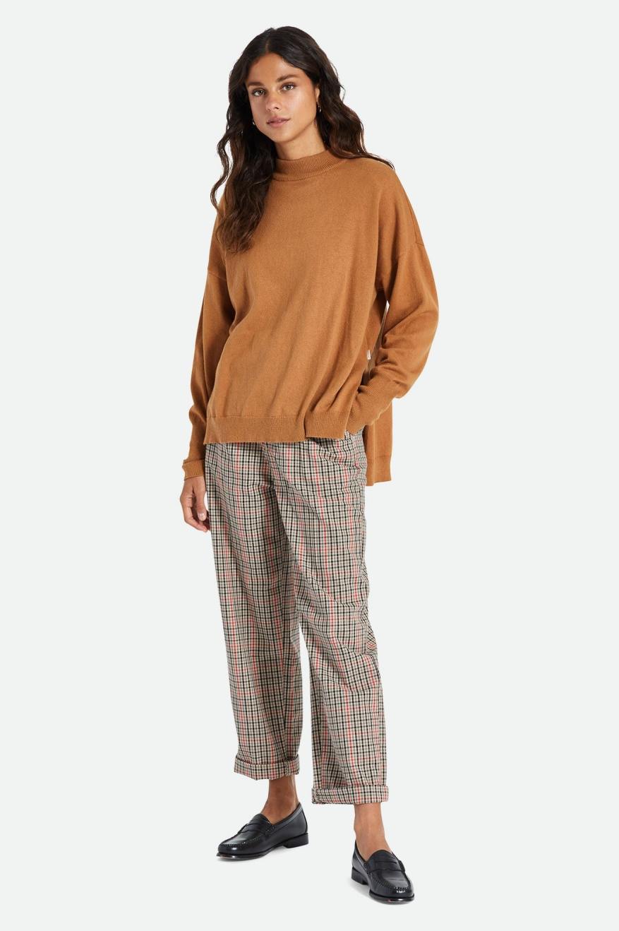 Brixton Reserve Oversized Cashmere Női Pulóverek Barna | AQBV-63750