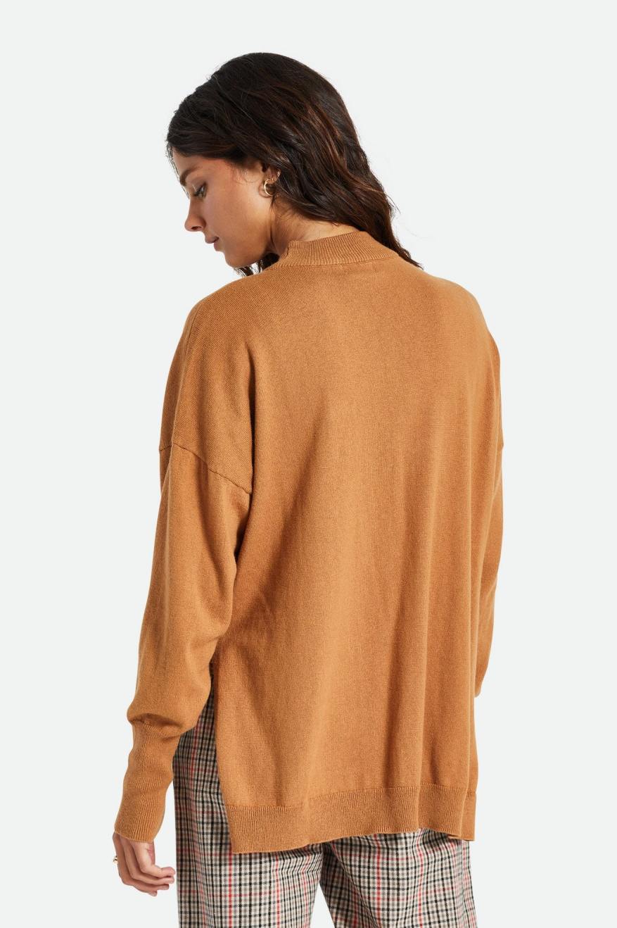 Brixton Reserve Oversized Cashmere Női Pulóverek Barna | AQBV-63750