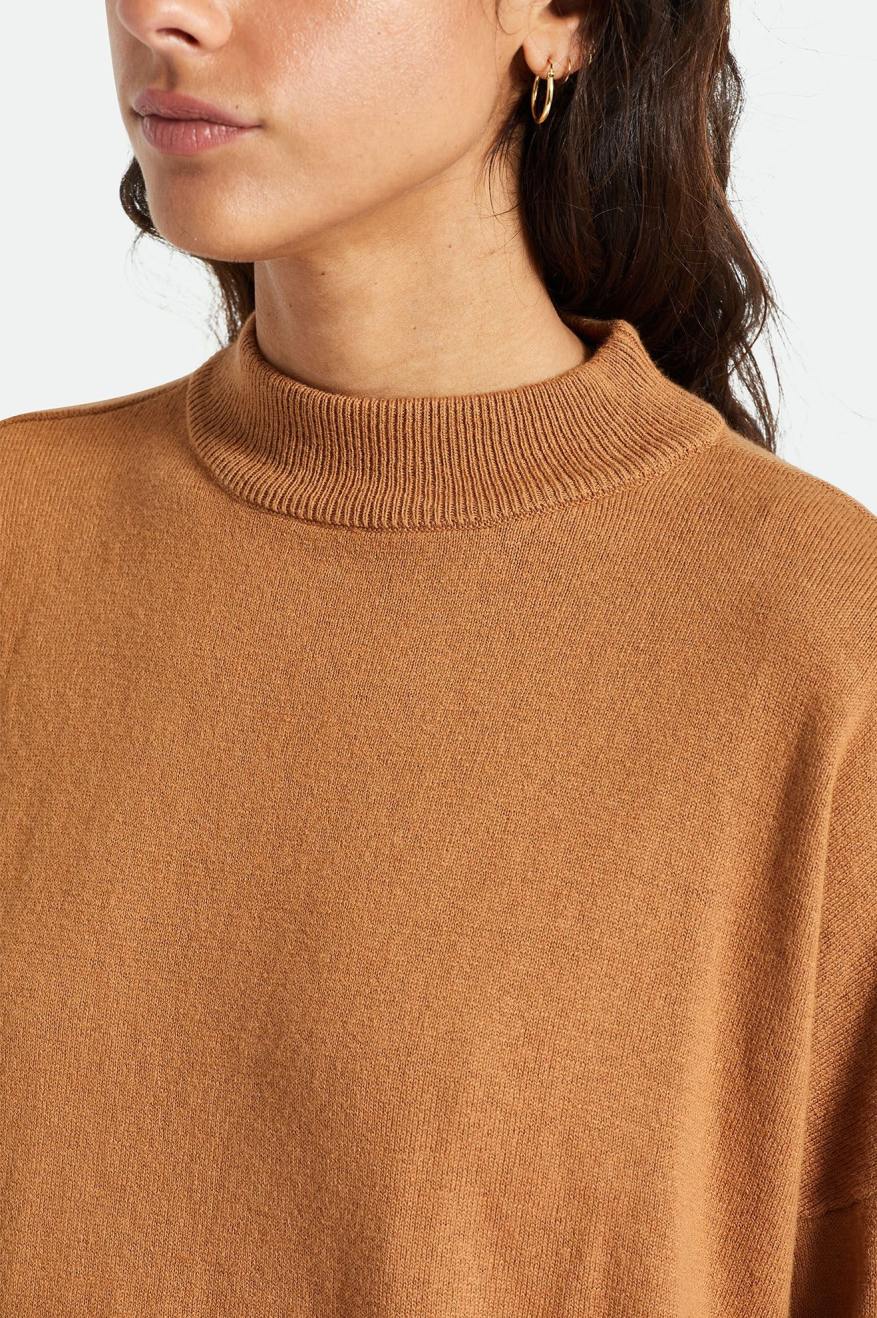 Brixton Reserve Oversized Cashmere Női Pulóverek Barna | AQBV-63750