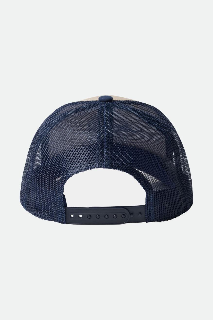 Brixton Rival Stamp NetPlus MP Trucker Hat Férfi Sapkák Sötétkék | EFTU-25864