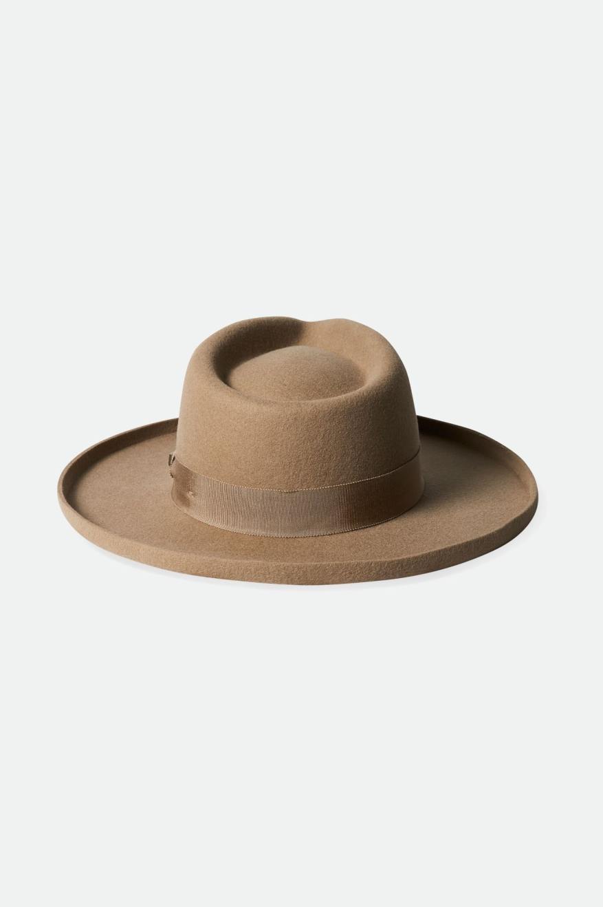 Brixton Victoria Felt Férfi Fedoras Barna | QFZL-52401