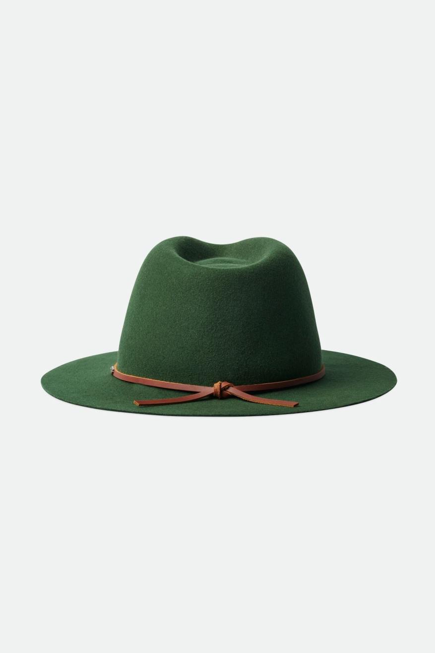 Brixton Wesley Packable Fedora Női Fedoras Zöld | AFQY-07215