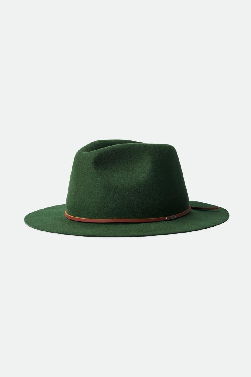 Brixton Wesley Packable Fedora Női Fedoras Zöld | AFQY-07215