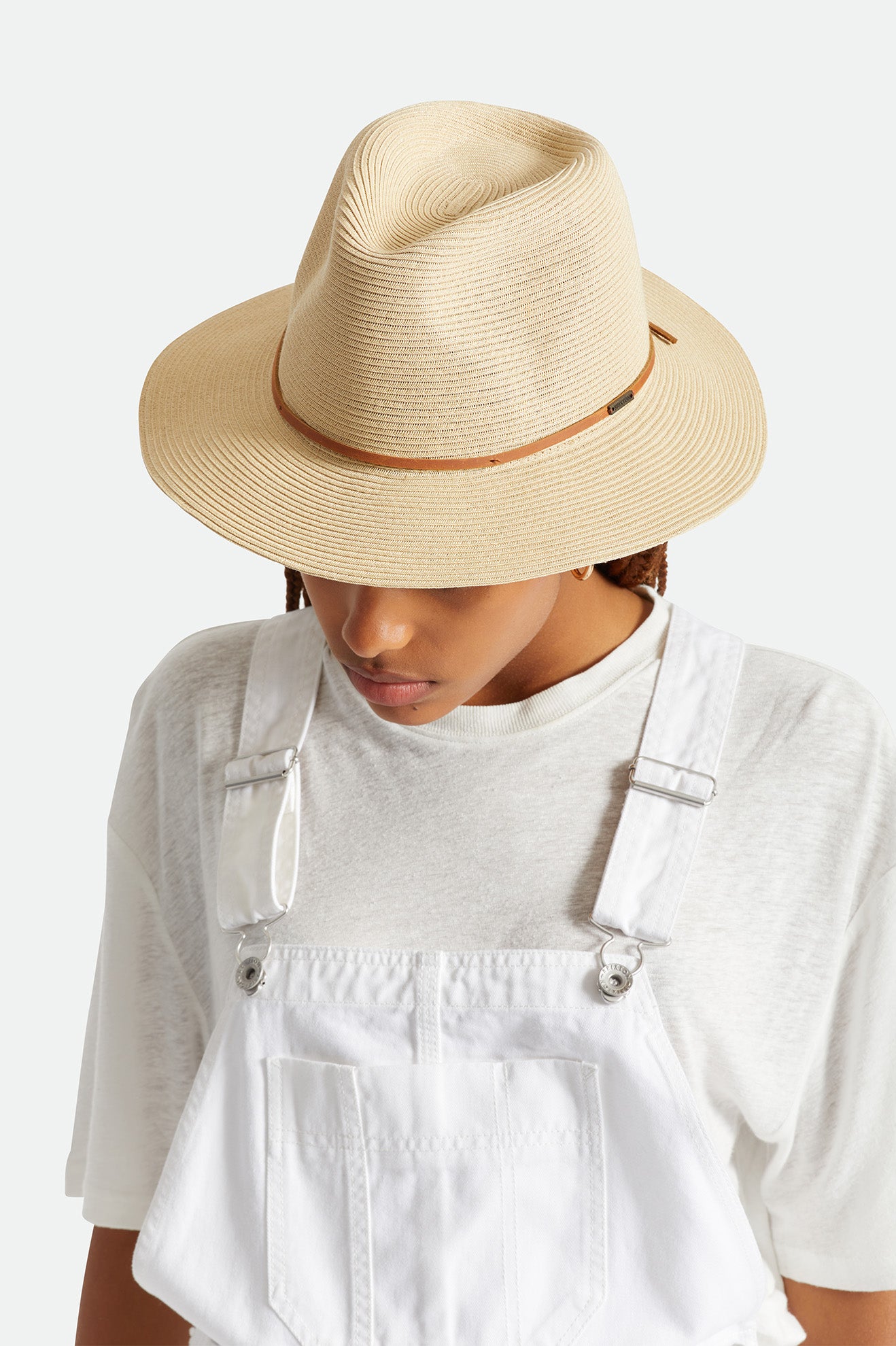 Brixton Wesley Packable Fedora Női Szalmakalap Barna | KFSD-38140