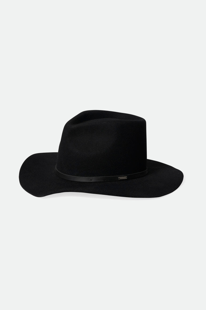 Brixton Whiskey River Cowboy Hat Női Kalap Fekete | JHMV-43768