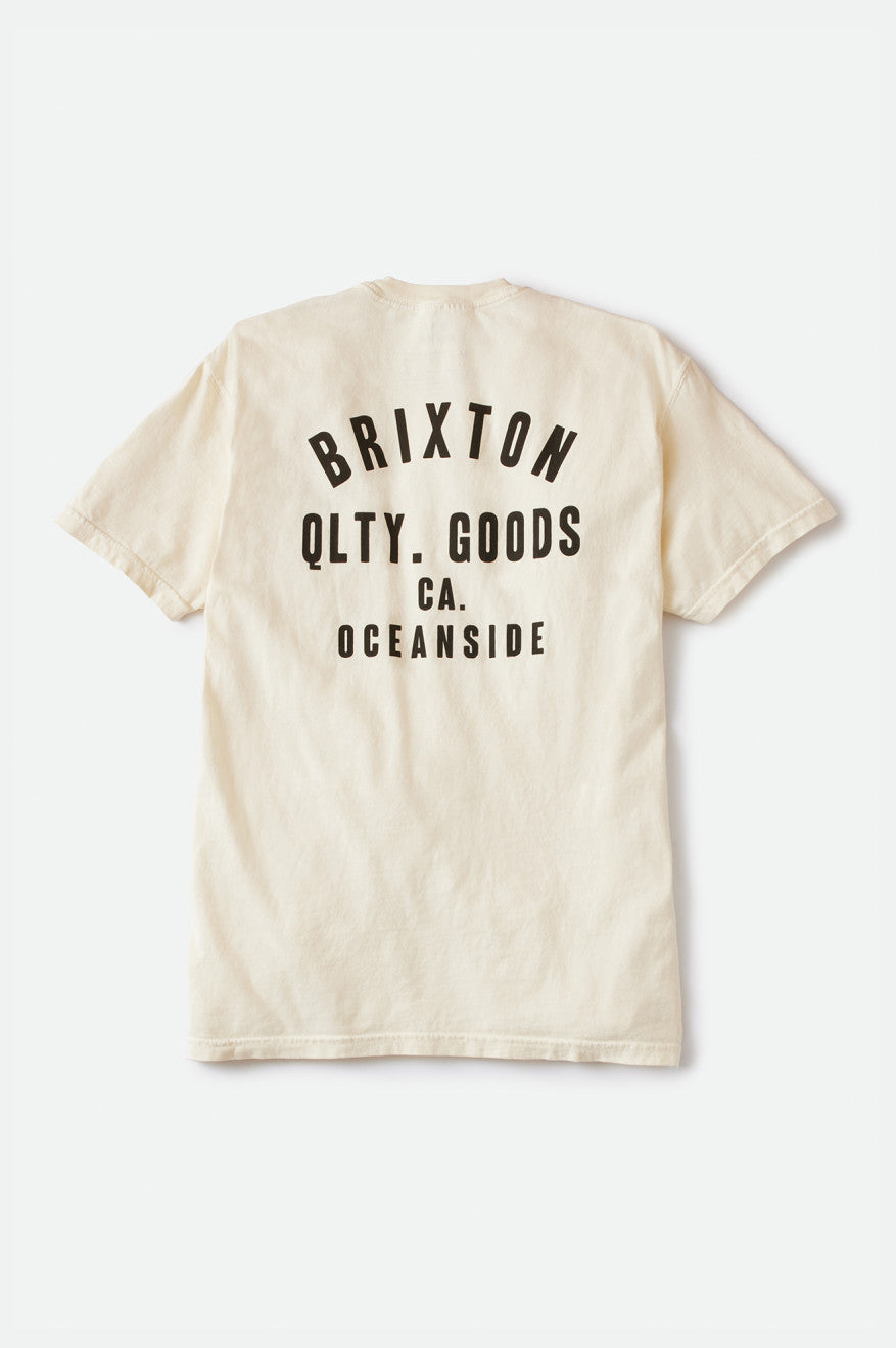 Brixton Woodburn Oceanside S/S Standard Férfi Felsők Krém Fekete | ITMZ-81470