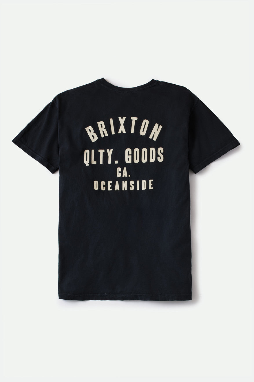 Brixton Woodburn Oceanside S/S Standard Férfi Felsők Fekete Fehér | JCXK-92180